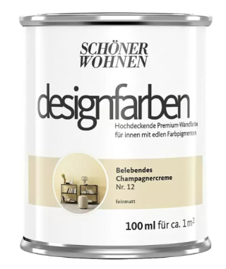 Schöner Wohnen Designfarbe Belebendes Champagnergelb Nr.13, 100 ml, 949101001693